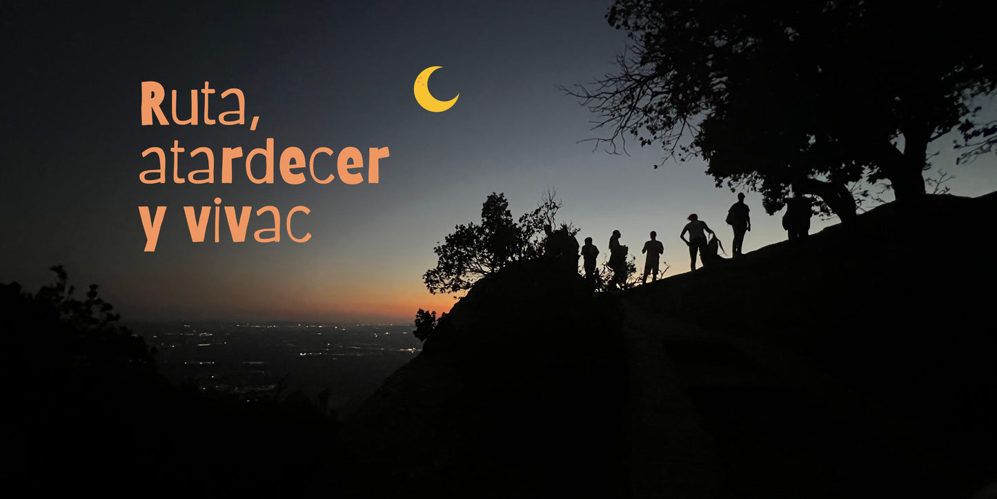 🔒COMPLETO 🌄 Ruta, atardecer y vivac en la montaña 🌜😴 Intermedio 11km 💪 ➸ 📅 Sábado 08.06.24 - Domingo 09.06.24 💰29€