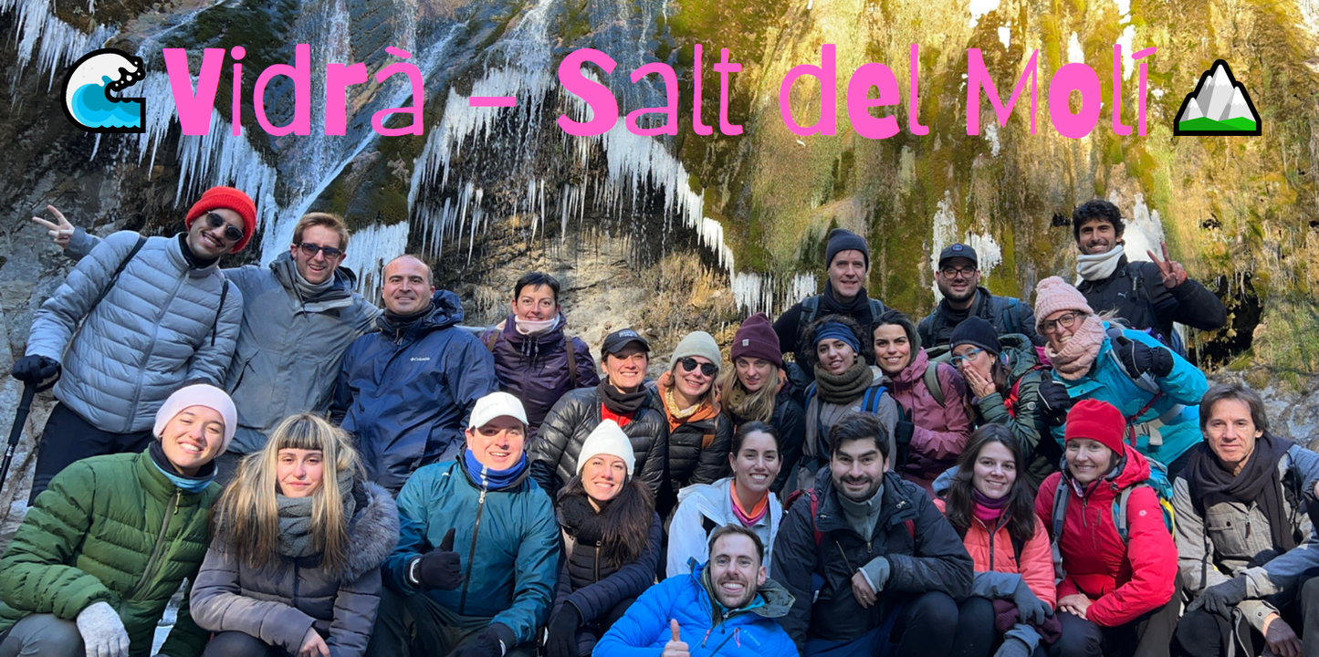 🔒COMPLETO 🌊Vidrá, Salt Molí y vistas Pirineos 🏔️ Intermedio 14km 💪 ➸ 📅 11.02.23 💰 35€