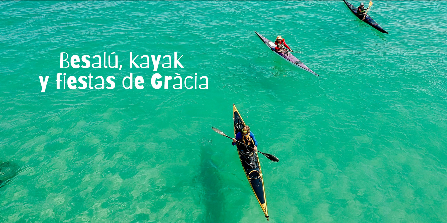 🔒COMPLETO 🏰 🛶 Besalú, kayak en Banyoles + Fiestas de Gràcia 🎉 Intermedio 10km💪 ➸ 📅 Sábado, 17.08.24 💰39€